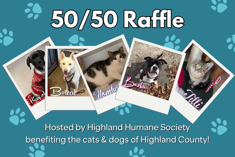 50/50 Raffle Coming ad