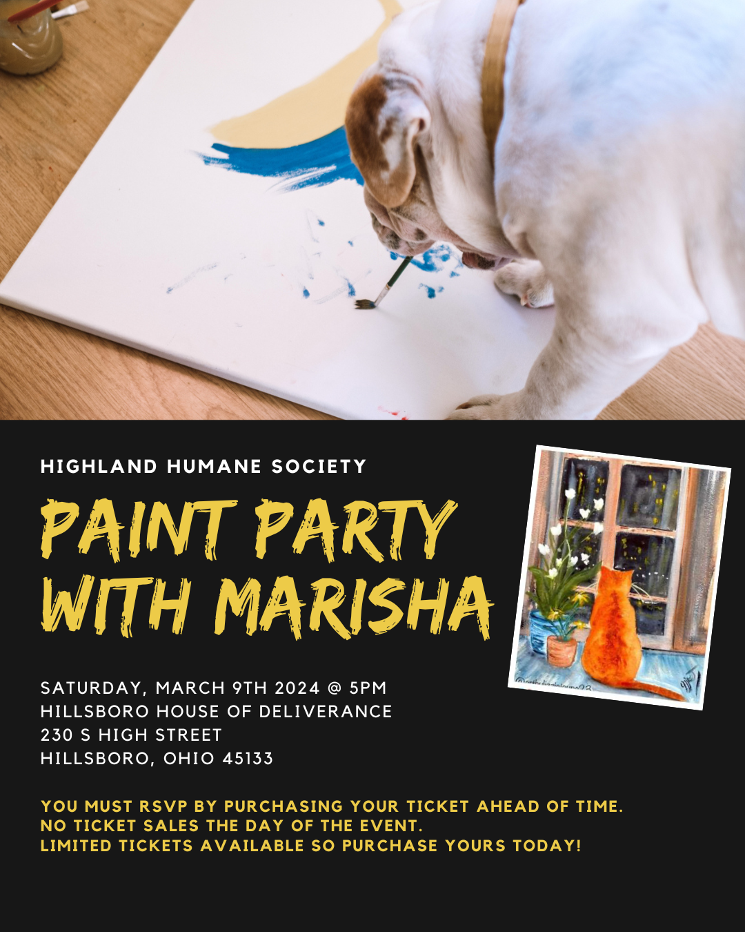 Paint Party Fundraiser with Marisha! ad