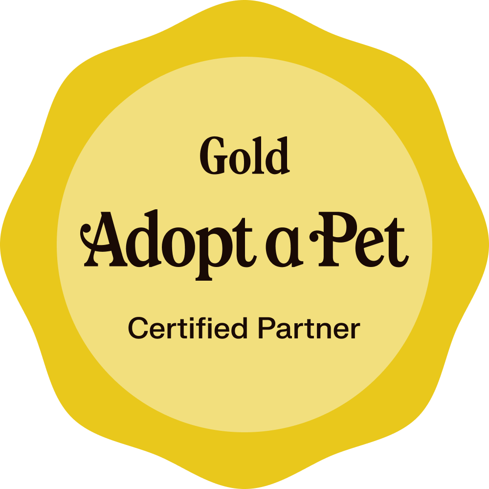 Adopt a Pet gold approved shelter badge