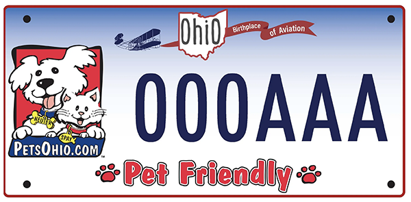 Ohio pet license plate